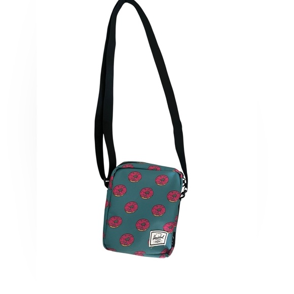 Herschel Supply Company Handbags - Herschel Simpson’s Teal Crossbody Bag with Pink Donut Print
